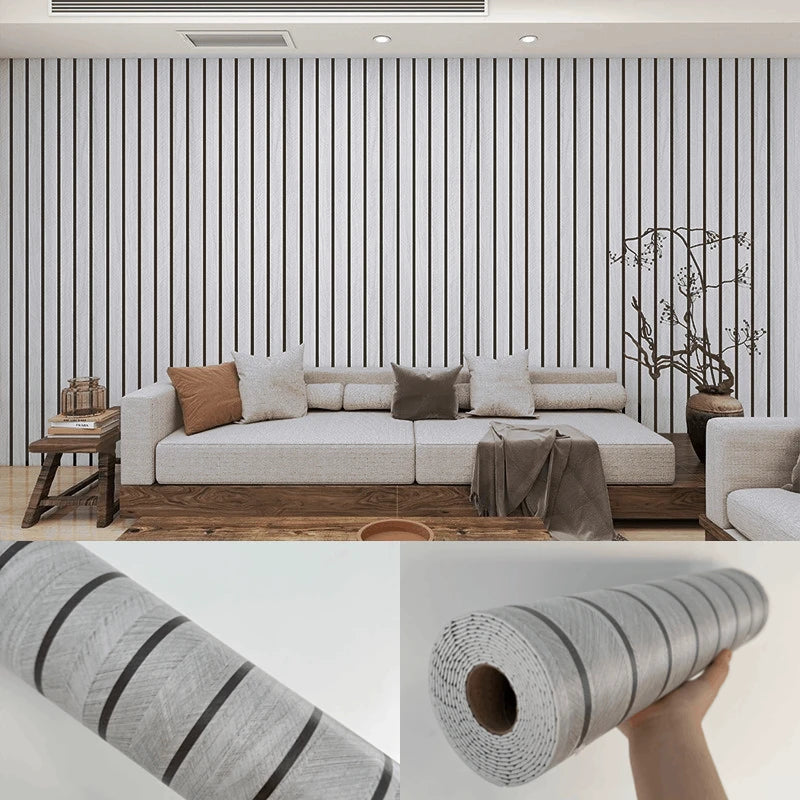 Modern Grille Partition Wall Sticker Self Adhesive Wallboard Waterproof PVC Wallpaper for Home Office Decoration Easy To Install