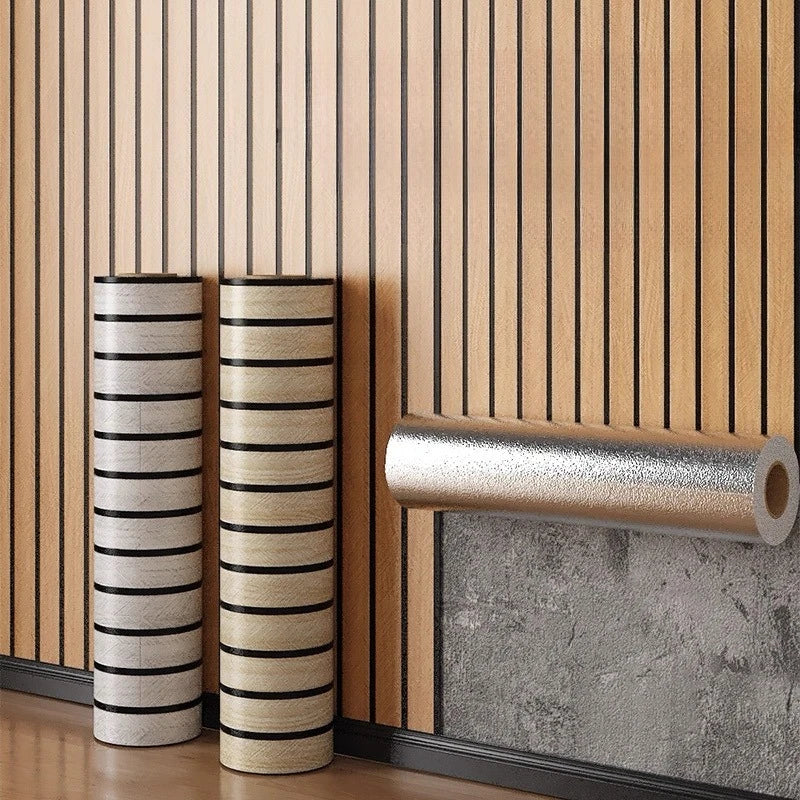 Modern Grille Partition Wall Sticker Self Adhesive Wallboard Waterproof PVC Wallpaper for Home Office Decoration Easy To Install