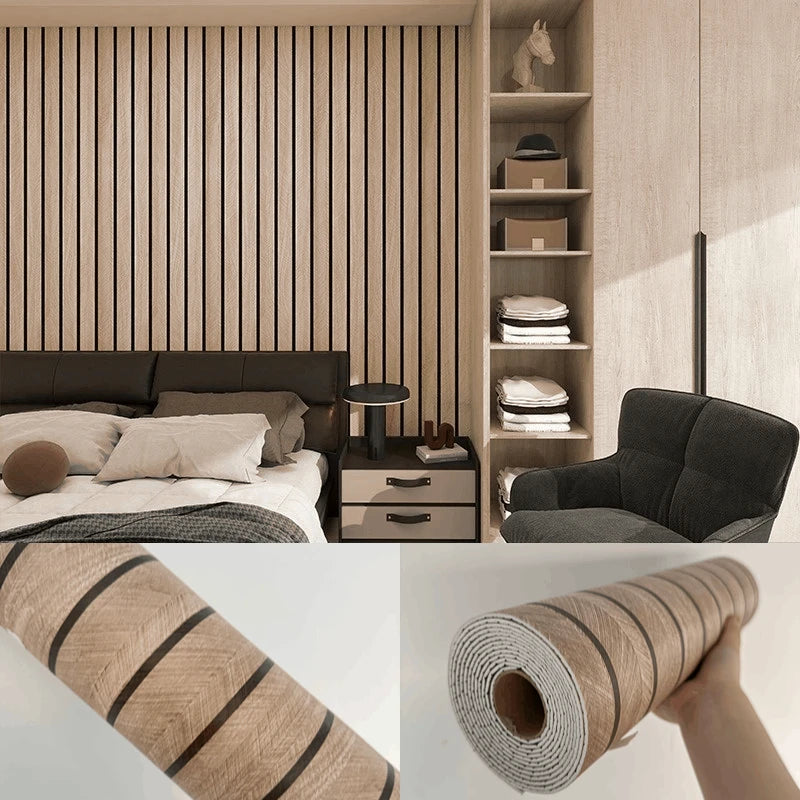 Modern Grille Partition Wall Sticker Self Adhesive Wallboard Waterproof PVC Wallpaper for Home Office Decoration Easy To Install